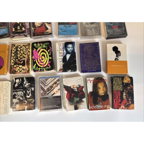 Vintage Cassette Tapes Lot of 41 Mixed Music 70s 80s Rock Pop with Carrying Case - Picture 6 of 13